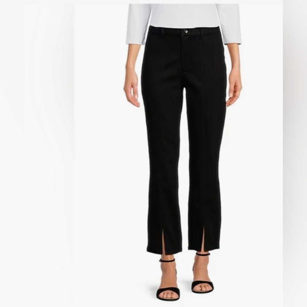 J. McLaughlin Rainey Straight Leg Stretch Woven Split Ankle Jeans 8